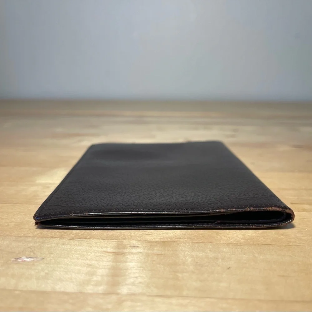 Vintage Steerhide Leather Wallet Attache Billfold Money Clip Brown Leather